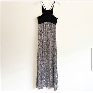 Alice & Trixie 100% silk cutaway maxi dress black